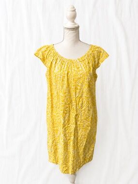 Lilly Pulitzer Yellow White Floral Scoop-Neck Dress